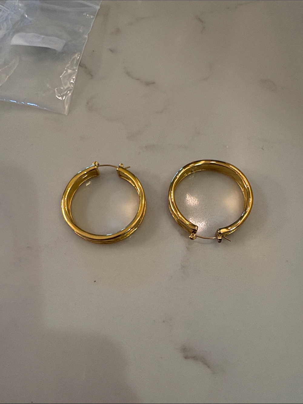 Gold Hammered Hoop Earrings - Women Jewelry Earrings
